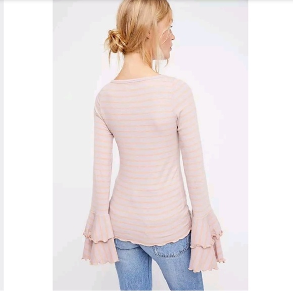 NWT| Long Layered Belled Sleeve in Dusty Pink - Picture 2 of 4